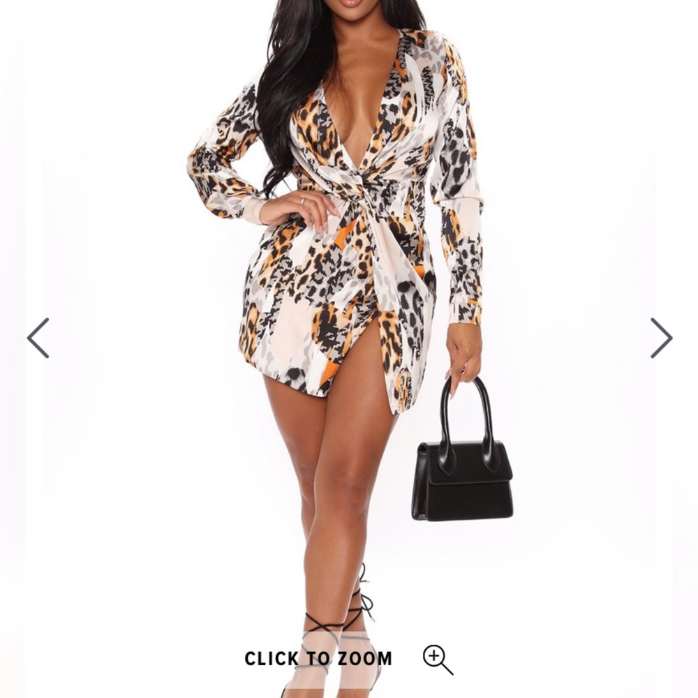 Wild Sugar Free Satin Mini Dress - Grey/combo